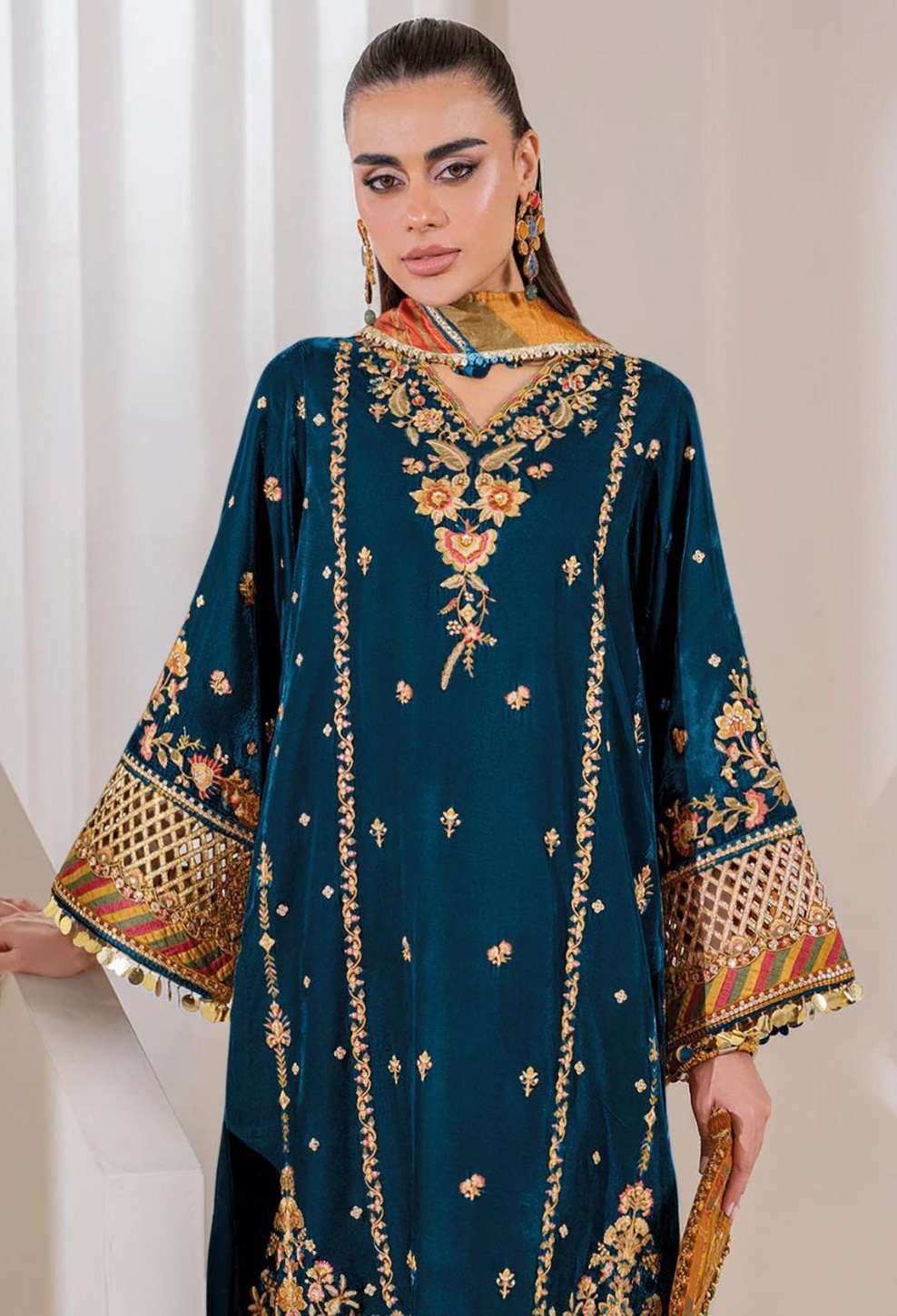 HIT DEISGN OF VELVET 24 D NO 32216 ABCD by DEEPSY SUITS 